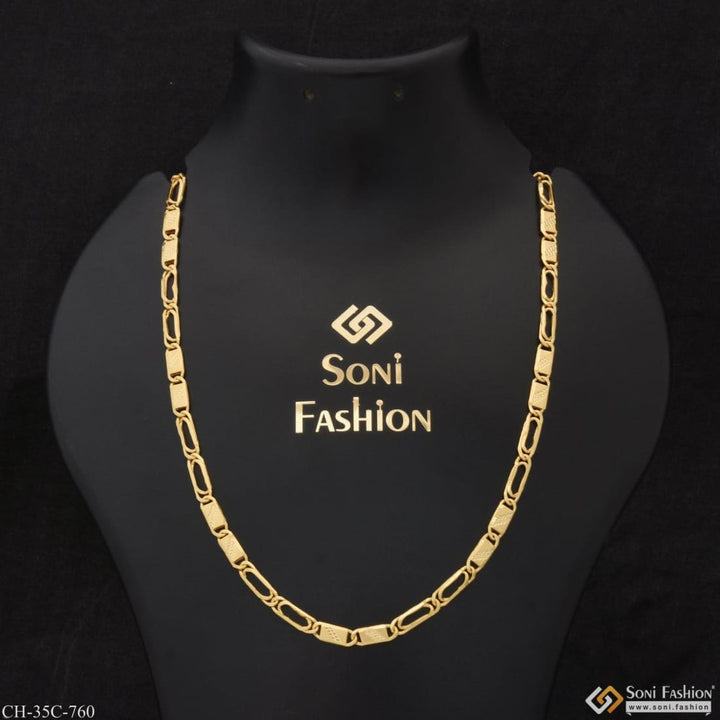 1 gram gold plated linked nawabi extraordinary design chain