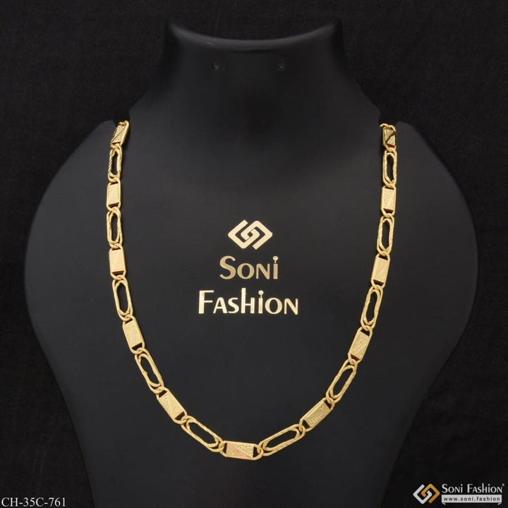 1 gram gold plated linked nawabi hand-crafted design chain