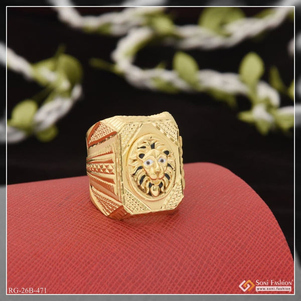 1 Gram Gold Plated Lion Best Quality Attractive Design Ring