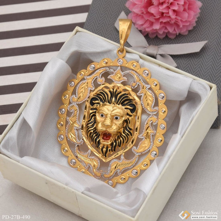 1 Gram Gold Plated Lion Best Quality Durable Design Pendant