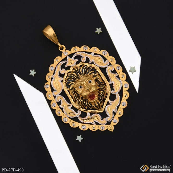 1 Gram Gold Plated Lion Best Quality Durable Design Pendant