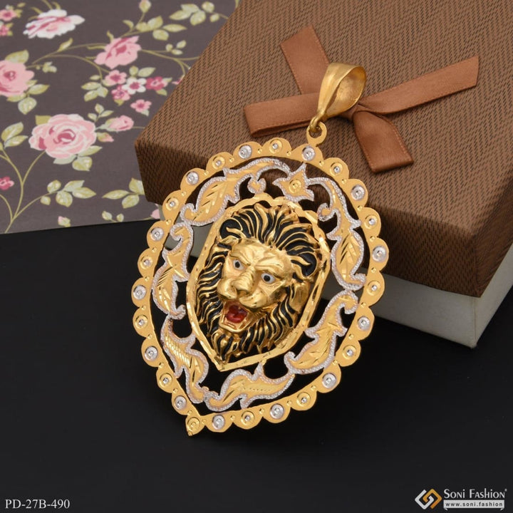 1 Gram Gold Plated Lion Best Quality Durable Design Pendant