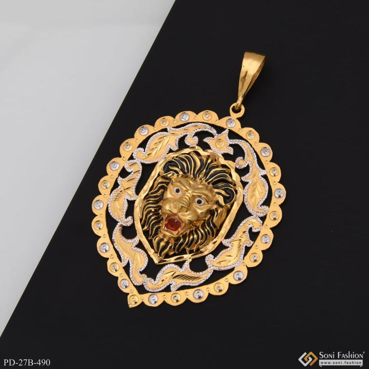 1 Gram Gold Plated Lion Best Quality Durable Design Pendant