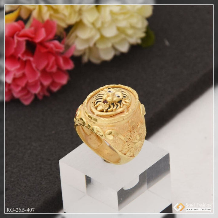 1 Gram Gold Plated Lion Chic Design Superior Quality Ring