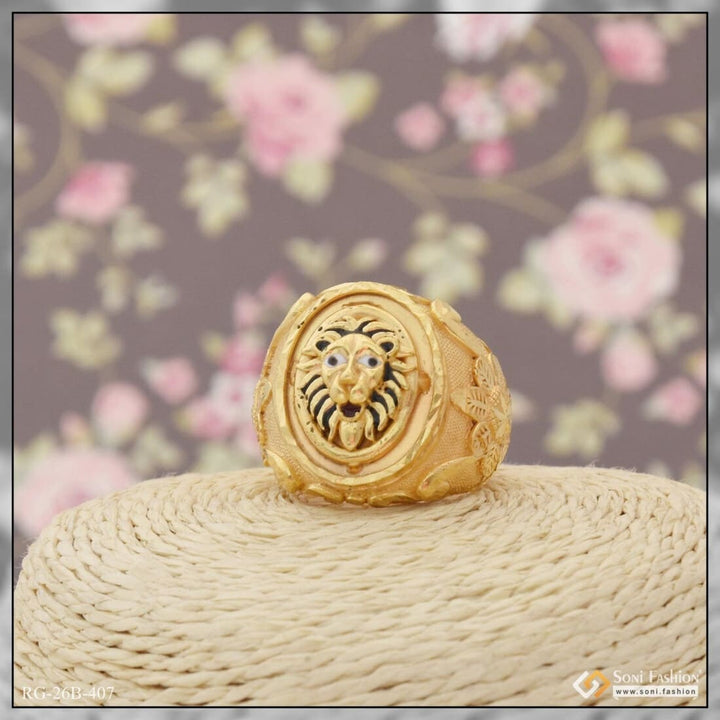 1 Gram Gold Plated Lion Chic Design Superior Quality Ring