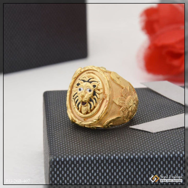 1 Gram Gold Plated Lion Chic Design Superior Quality Ring