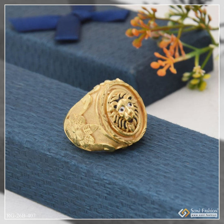 1 Gram Gold Plated Lion Chic Design Superior Quality Ring