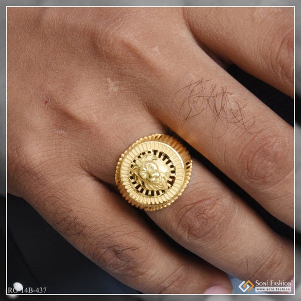 1 gram gold plated lion distinctive design best quality ring