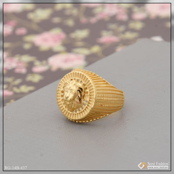 1 gram gold plated lion distinctive design best quality ring