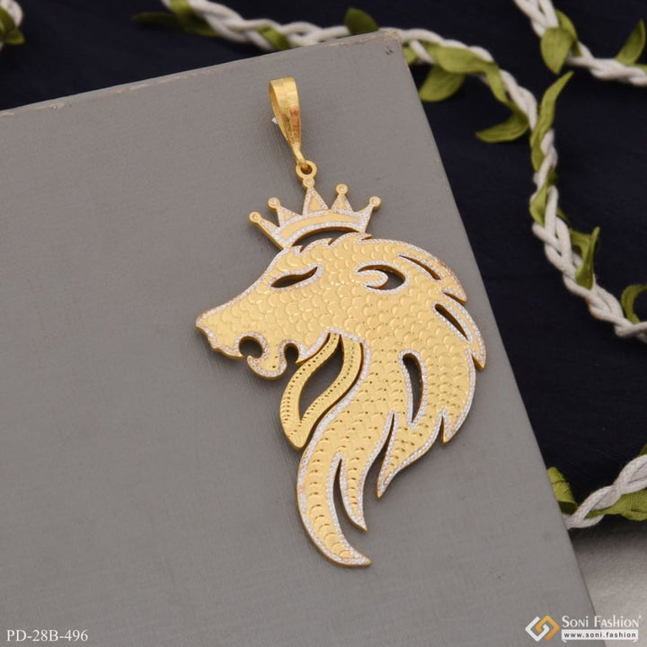 1 Gram Gold Plated Lion Exquisite Design High-quality