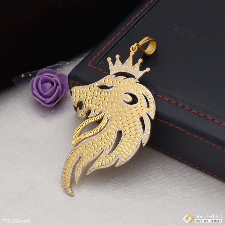 1 Gram Gold Plated Lion Exquisite Design High-quality