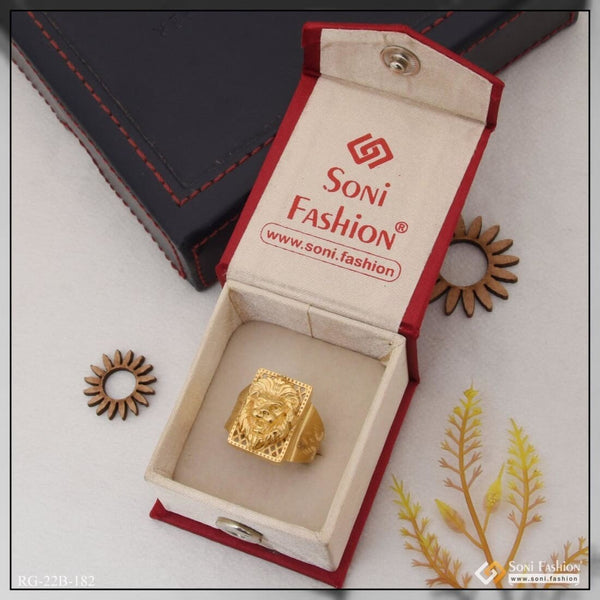 1 Gram Gold Plated Lion Superior Quality Sparkling Design