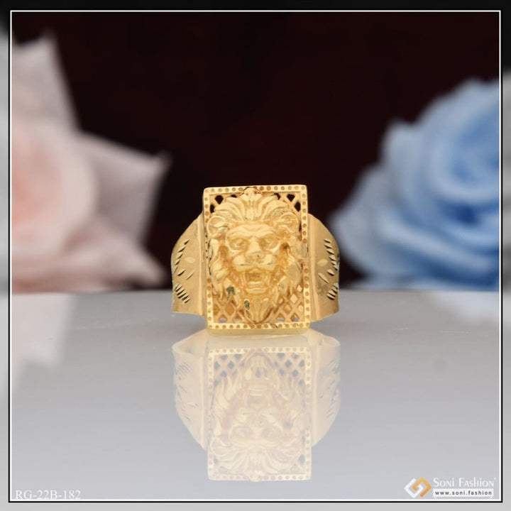 1 Gram Gold Plated Lion Superior Quality Sparkling Design