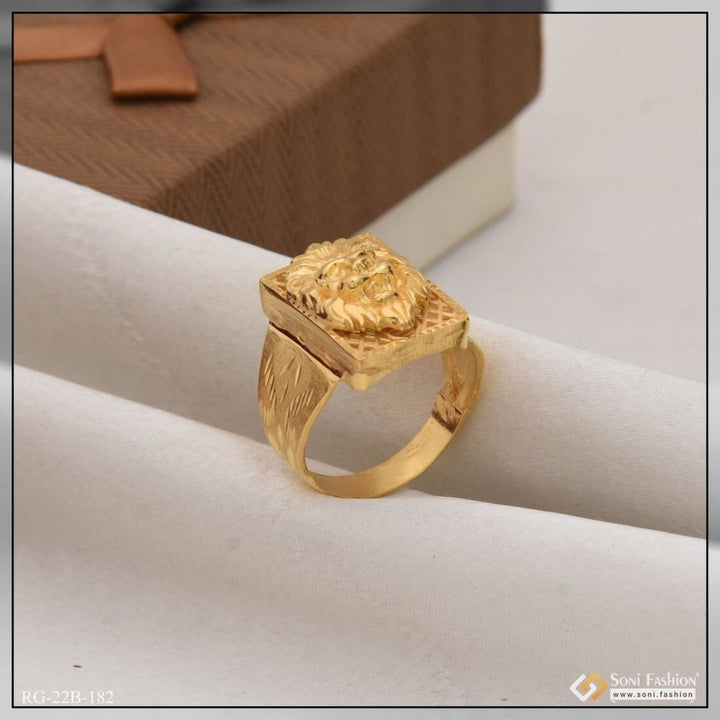 1 Gram Gold Plated Lion Superior Quality Sparkling Design