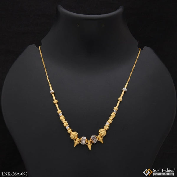 1 gram gold plated lovely design necklace for ladies - style