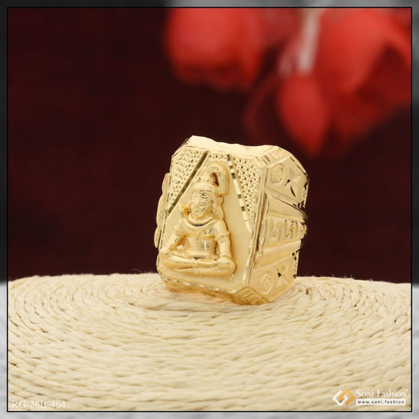 1 gram gold plated mahadev best quality durable design ring