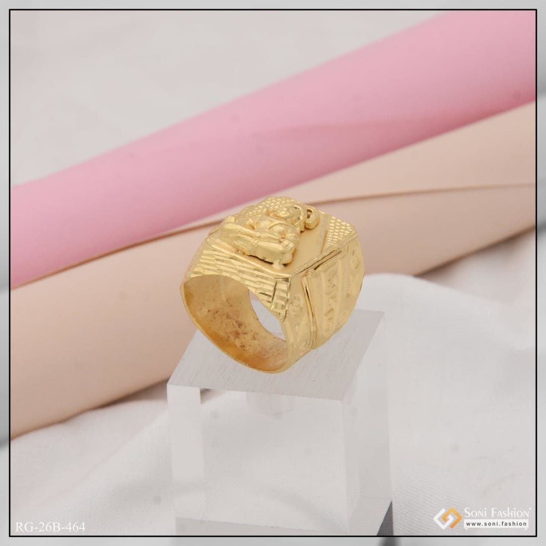 Rasi Kal Mothiram Attractive design Violet Stone Impon Gold Finger Ring  FR1169