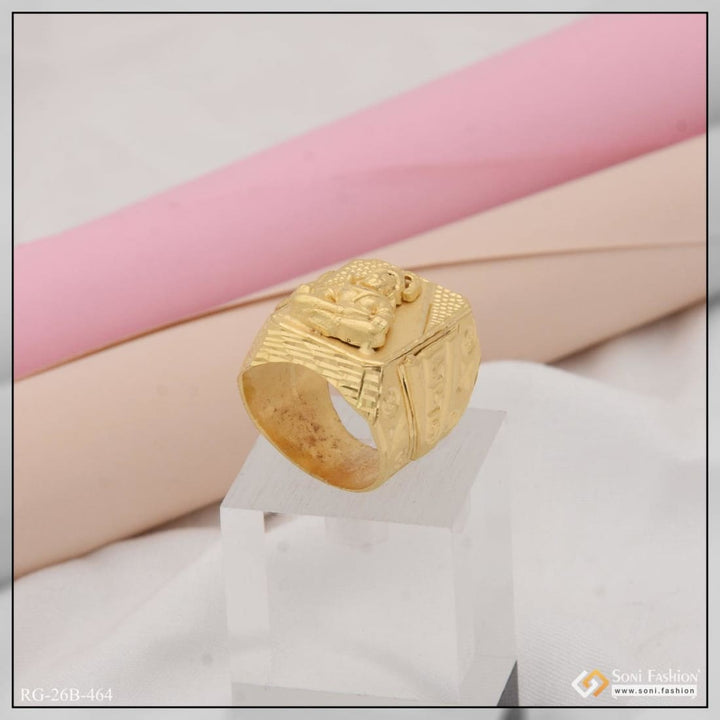 1 gram gold plated mahadev best quality durable design ring