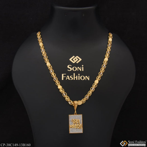 1 gram gold plated jay mataji best quality chain pendant