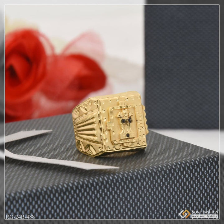 1 gram gold plated mudra cool design superior quality ring