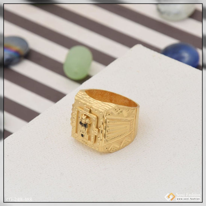 1 gram gold plated mudra cool design superior quality ring