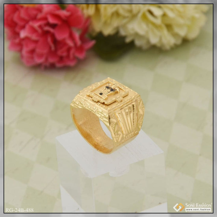 1 gram gold plated mudra cool design superior quality ring