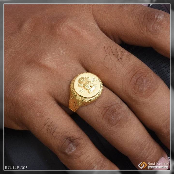 1 gram gold plated mudra decorative design best quality ring