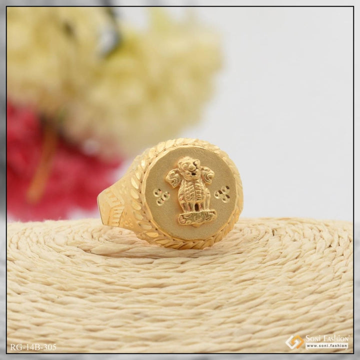 1 gram gold plated mudra decorative design best quality ring