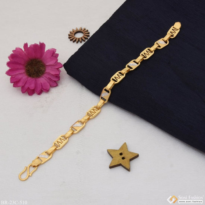 1 gram gold plated nawabi attention-getting design bracelet