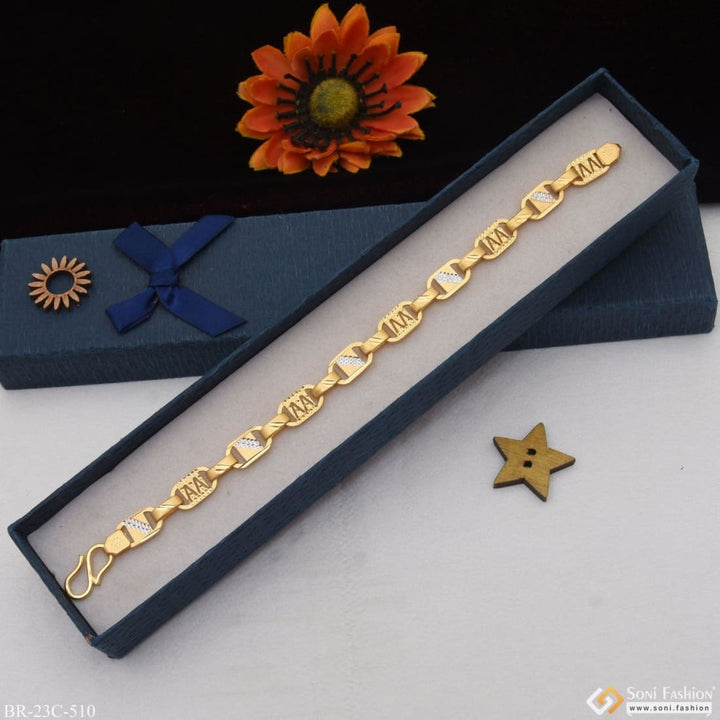 1 gram gold plated nawabi attention-getting design bracelet