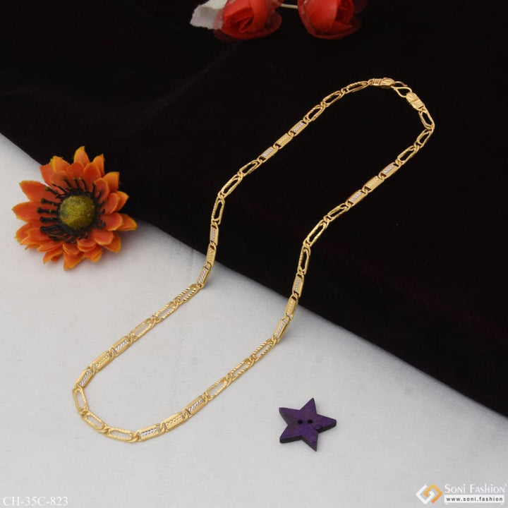 1 gram gold plated nawabi best quality elegant design chain