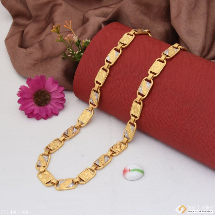 1 gram gold plated nawabi dainty design best quality chain