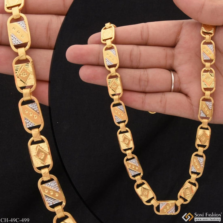 1 gram gold plated nawabi dainty design best quality chain