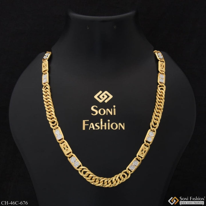 1 gram gold plated nawabi dainty design best quality chain