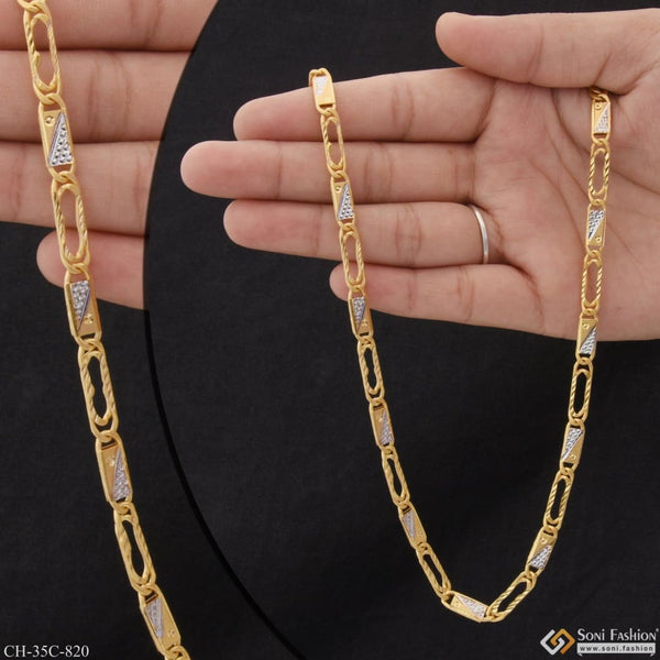 1 gram gold plated nawabi dainty design best quality chain