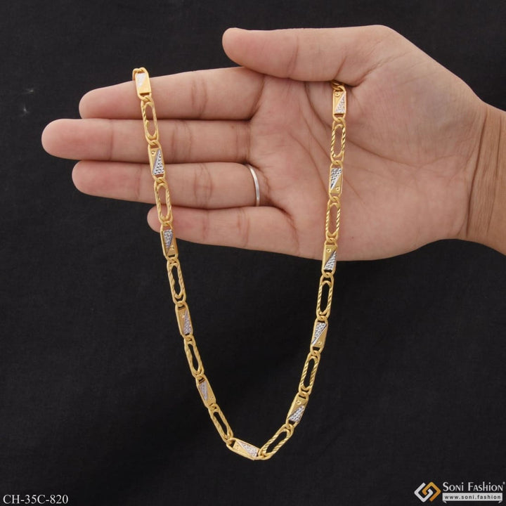 1 gram gold plated nawabi dainty design best quality chain