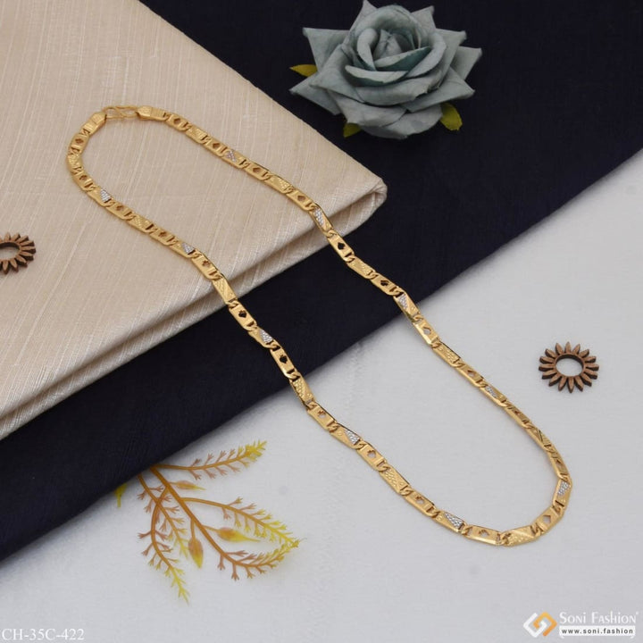 1 gram gold plated nawabi stylish design best quality chain