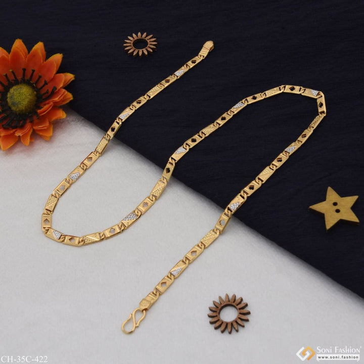 1 gram gold plated nawabi stylish design best quality chain