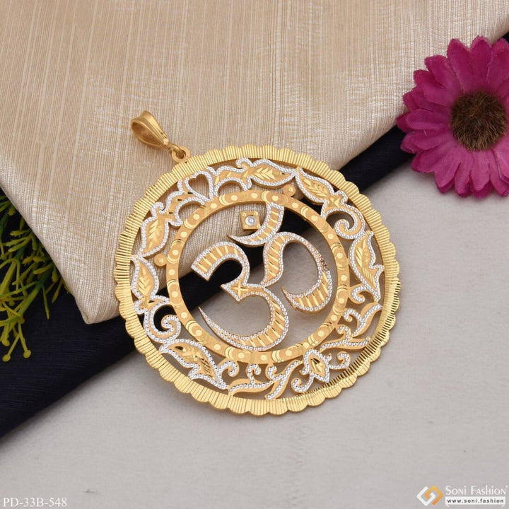 1 Gram Gold Plated Om Decorative Design Best Quality