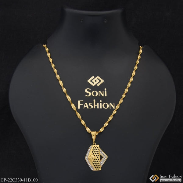 1 Gram Gold Plated Om Extraordinary Design Chain Pendant