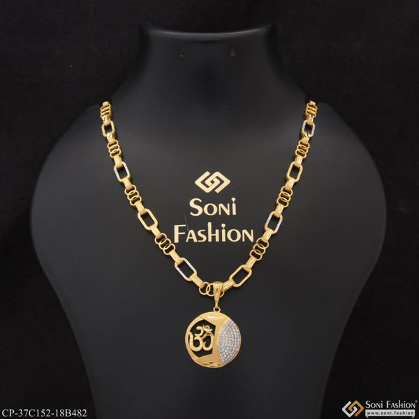 1 Gram Gold Plated Om Extraordinary Design Chain Pendant