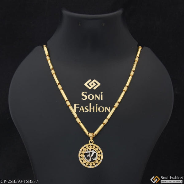 1 Gram Gold Plated Om Fabulous Design Chain Pendant Combo