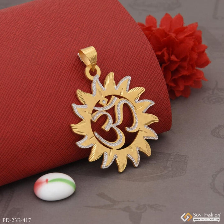 1 Gram Gold Plated Om Superior Quality Graceful Design