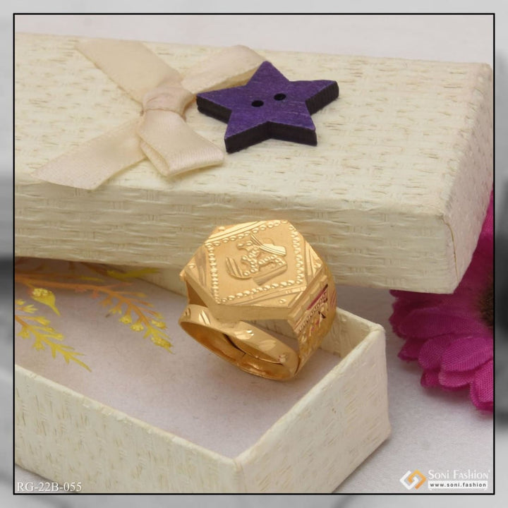 1 Gram Gold Plated Ring with Star Design for Men