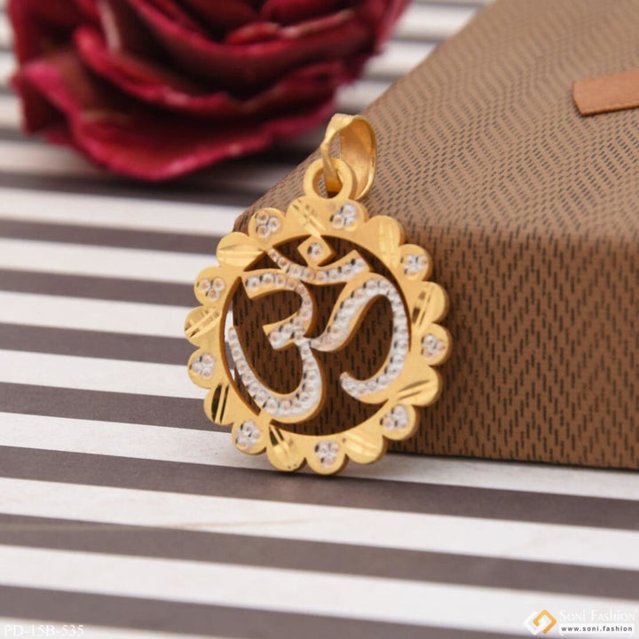 1 Gram Gold Plated Om Superior Quality Sparkling Design