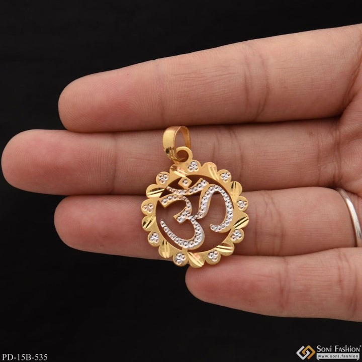 1 Gram Gold Plated Om Superior Quality Sparkling Design