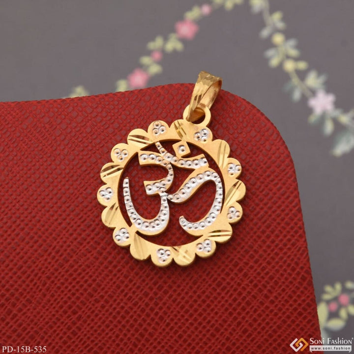 1 Gram Gold Plated Om Superior Quality Sparkling Design