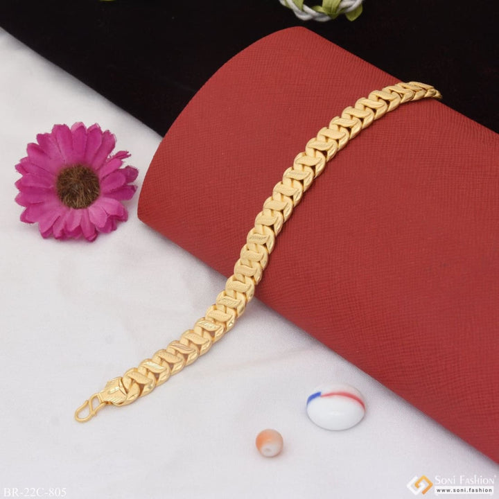 1 gram gold plated pokal dainty design best quality bracelet