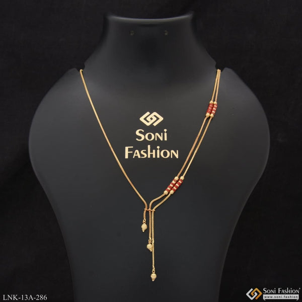 1 gram gold plated pretty design classic necklace for ladies