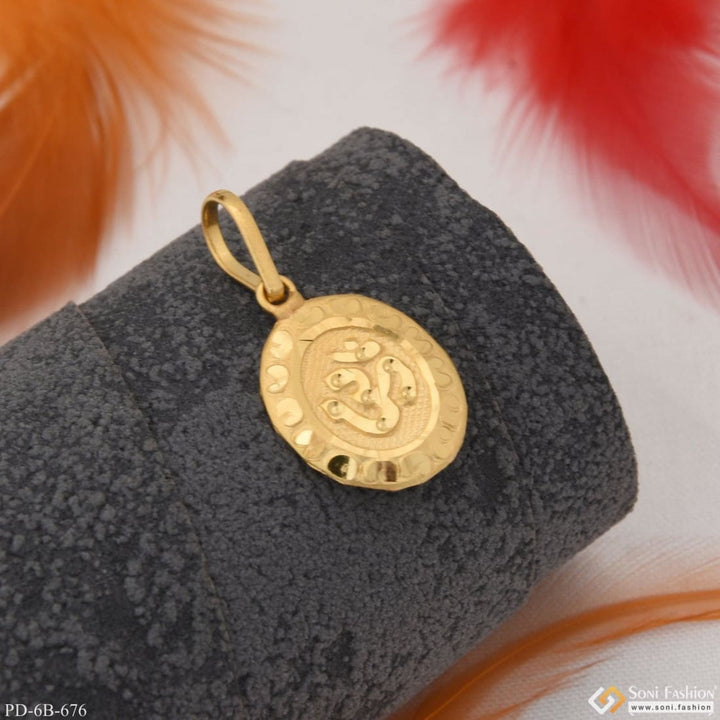 1 Gram Gold Plated Om Pretty Pendant For Children | Kids